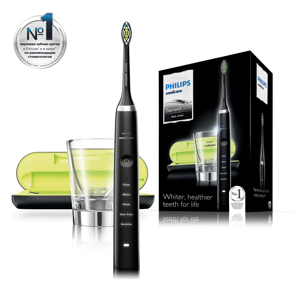 Philips Электрическая зубная щетка Philips Sonicare DiamondClean, черный  #1