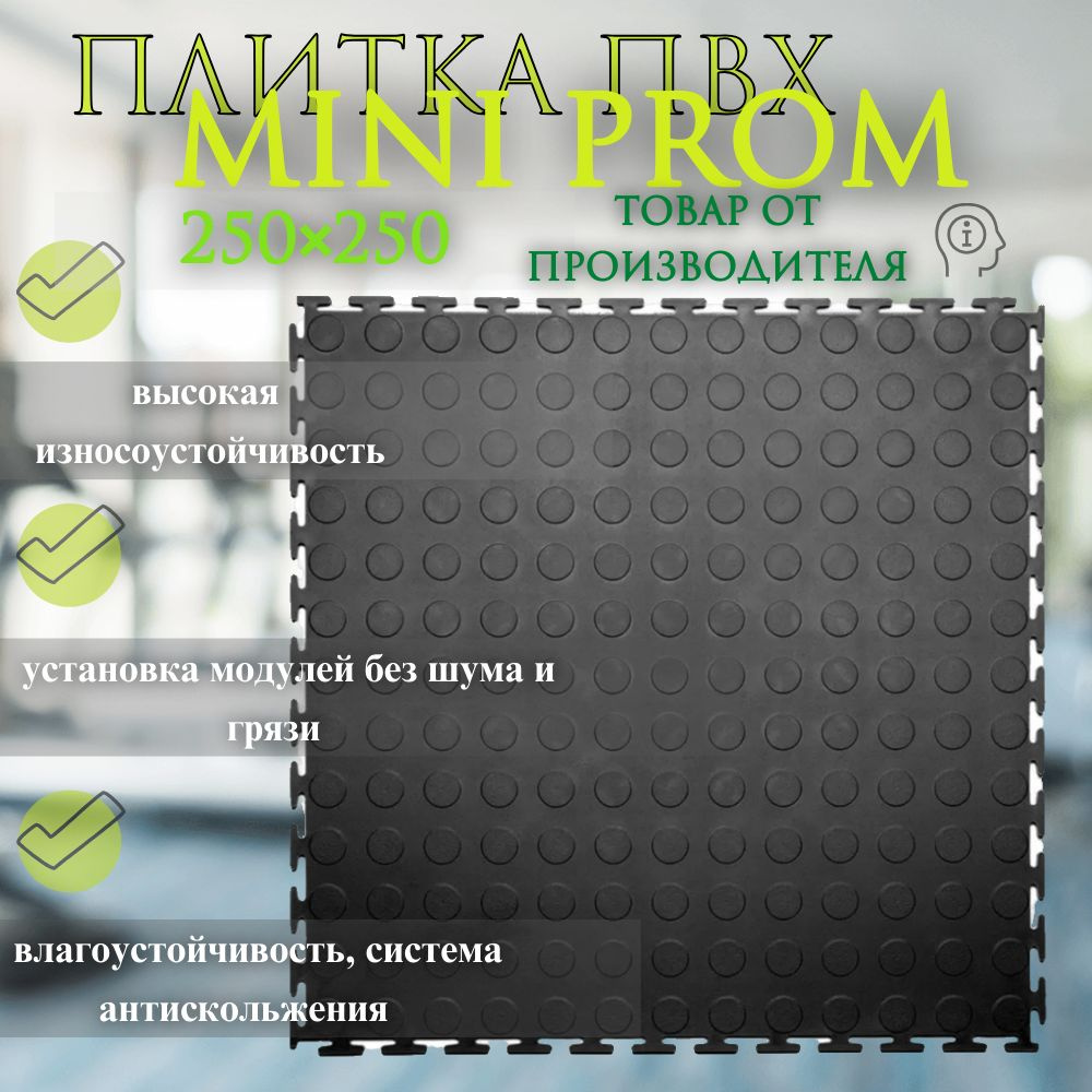 Плитка ПВХ Mini Prom 250*250мм, толщина 5мм, Т-образный замок #1