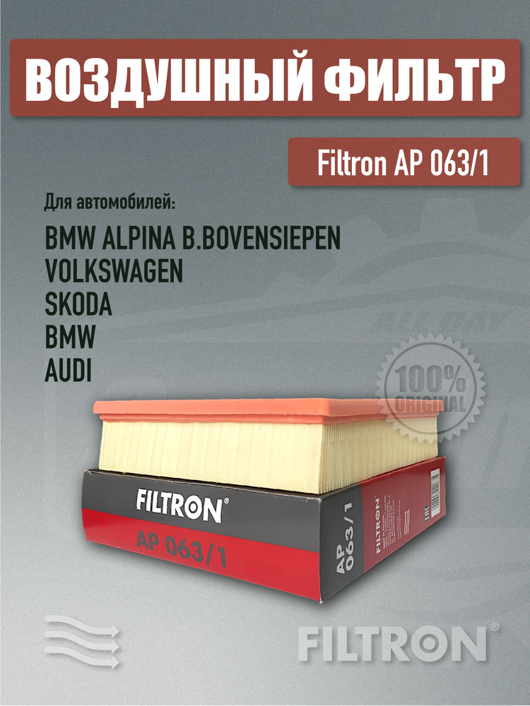 FILTRON Фильтр воздушный Пылевой арт. AP063/1, 1 шт. #1