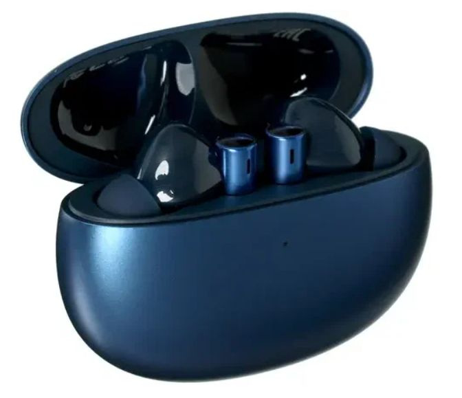 realme Наушники беспроводные с микрофоном, Bluetooth, USB Type-C, синий  #1