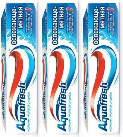 Зубная паста Aquafresh Тройная защита Освежающе-мятная, комплект: 3 упаковки по 100 мл  #1