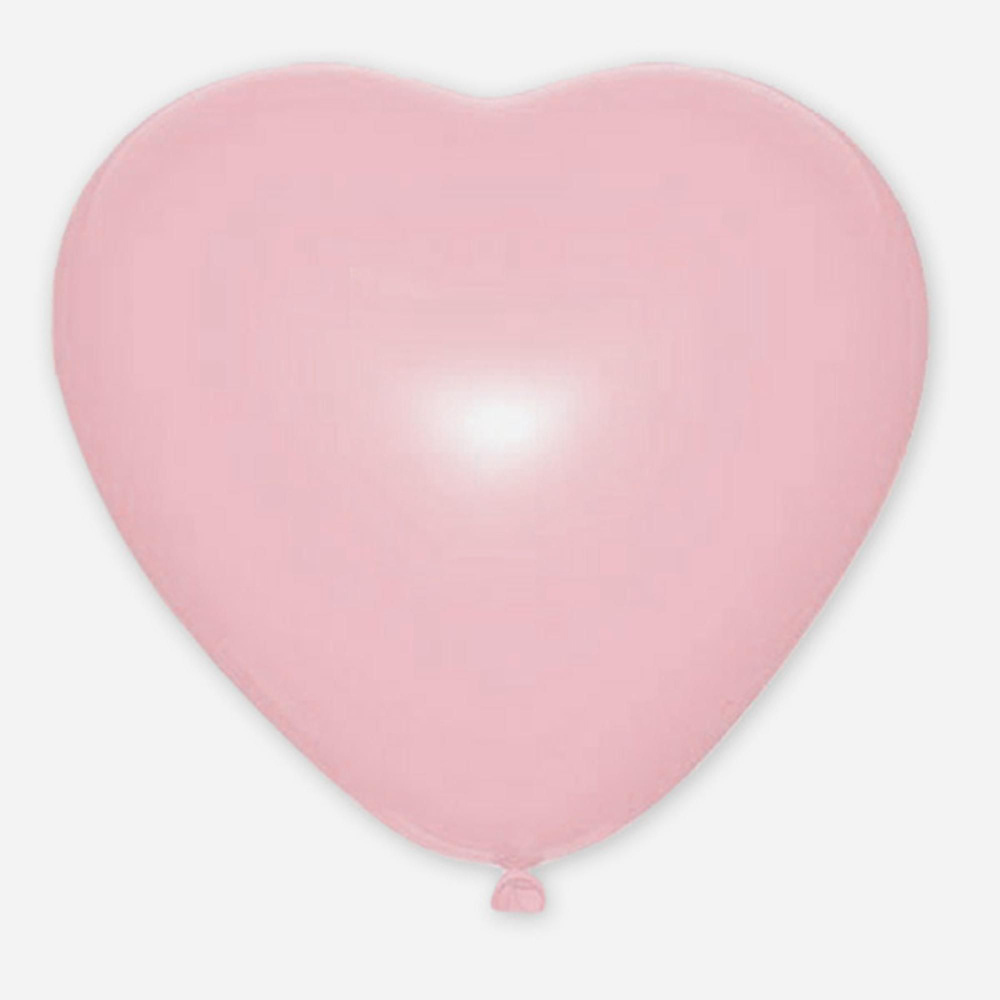 Воздушные шар 15"/38см Сердце Пастель PINK 50шт #1