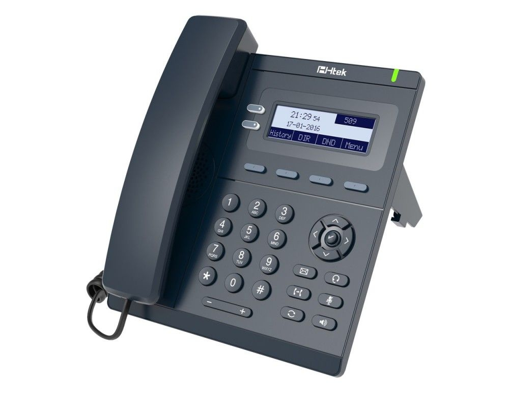 Телефон стационарный IP Htek UC902S, 2 SIP аккаунта, HD Voice #1