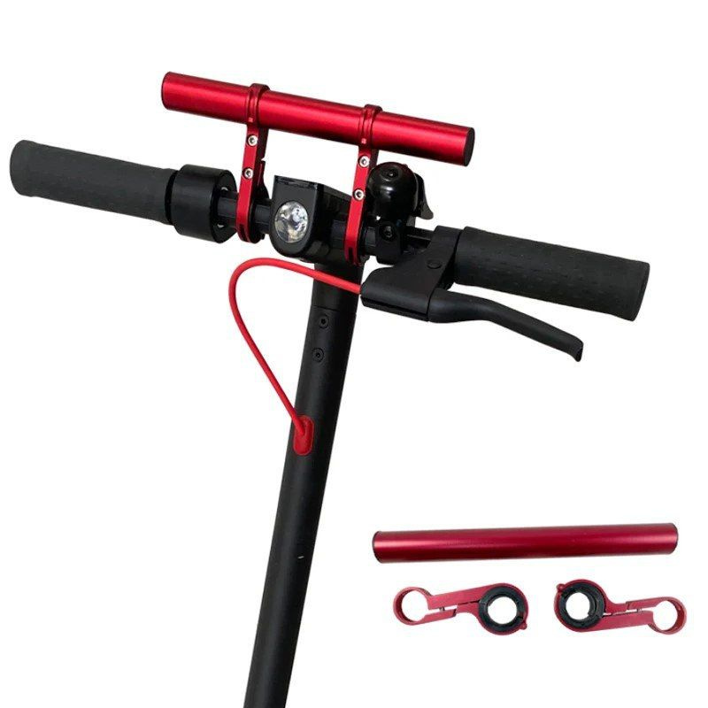 Кронштейн на руль велосипеда красный с алюминиевыми кольцами Держатель для телефона на велосипед на руль #1