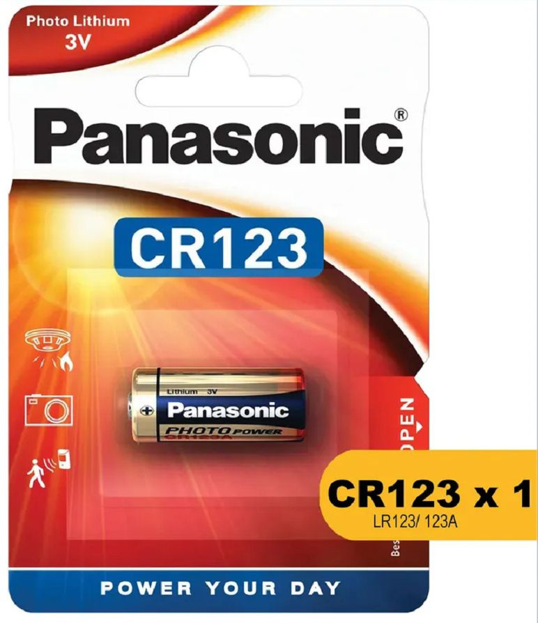 Panasonic Батарейка 16340 (Tenergy 30200, R123, CR123), Литиевый тип, 3 В, 1 шт  #1