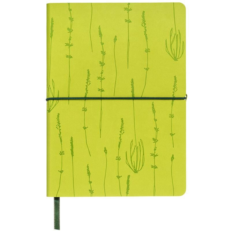 Блокнот Attache Дикие травы А5 128 листов зеленый в клетку на сшивке (150х210 мм)  #1