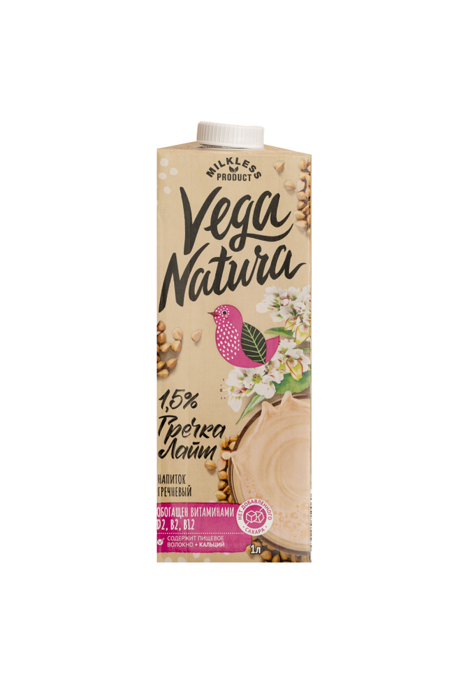 Напиток Гречка лайт Vega Natura мдж 1,5% 1 л #1
