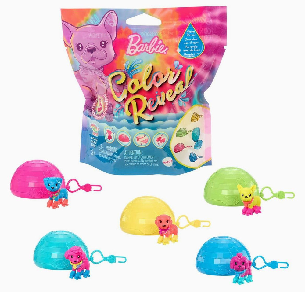 Питомцы сюрприз HCD12 Barbie color Reveal Pets Blind Bag Pk6 #1