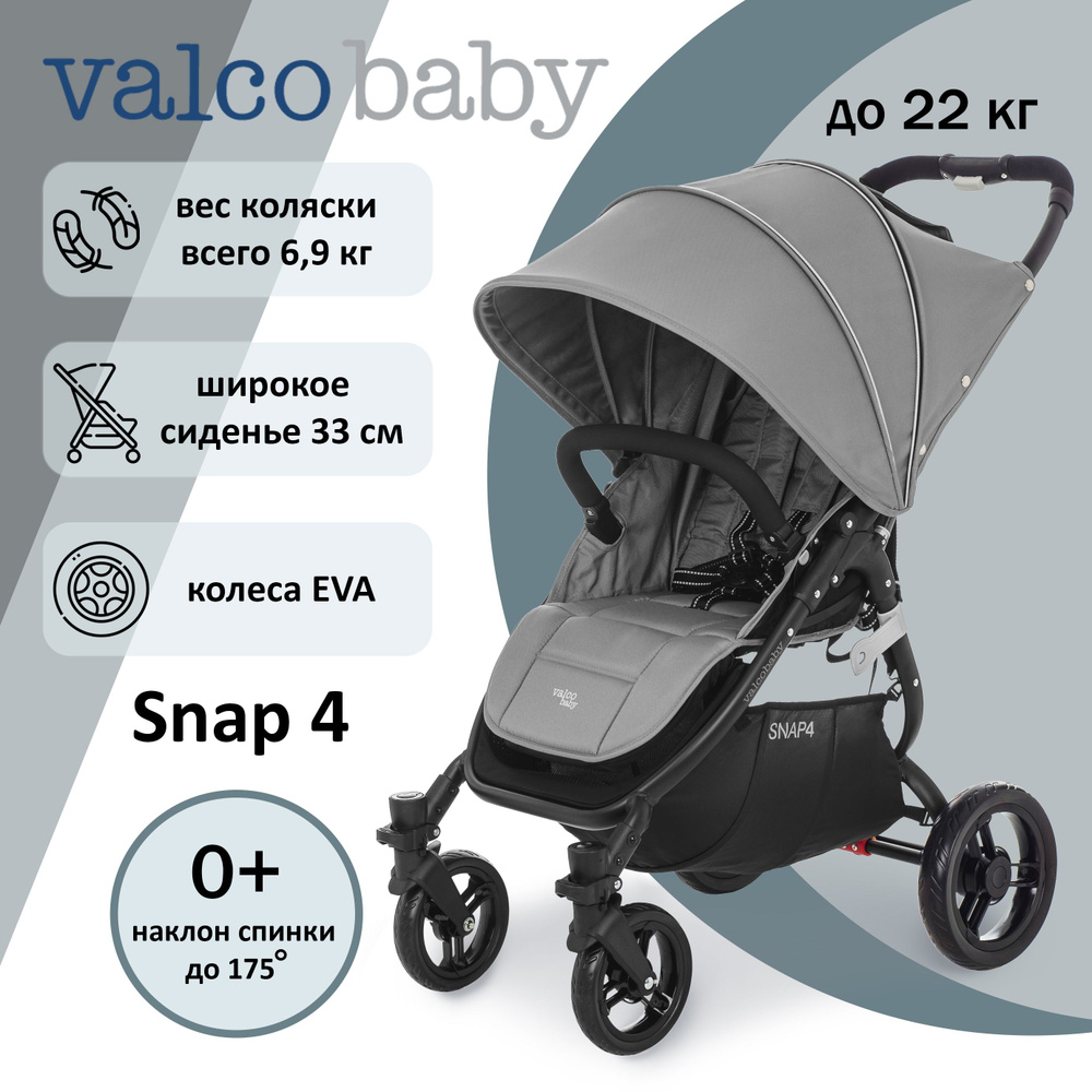Коляска прогулочная детская Valco Baby Snap 4, цвет: Cool Grey #1
