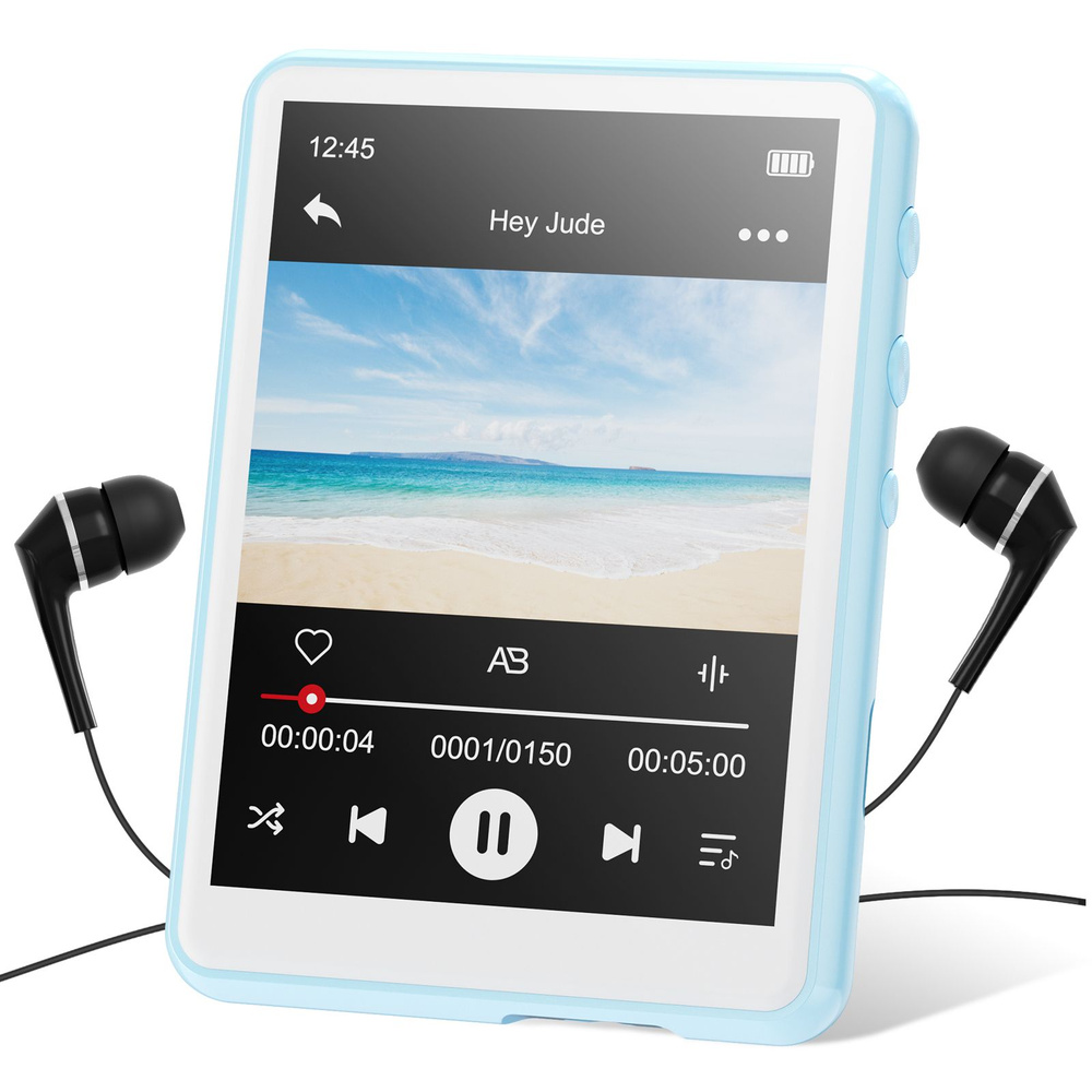 MP3 плеер MECHEN M3 64 Гб наушниками 2,4-дюймовый музыкальный плеер Сенсорный экран Bluetooth Cветло-голубой #1
