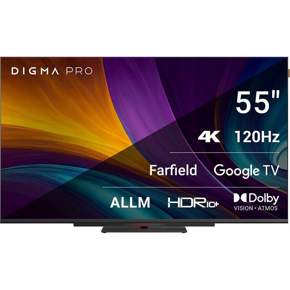Digma Телевизор Pro 55С 55" 4K UHD LED Smart TV 55" 4K UHD, серебристый, черный  #1