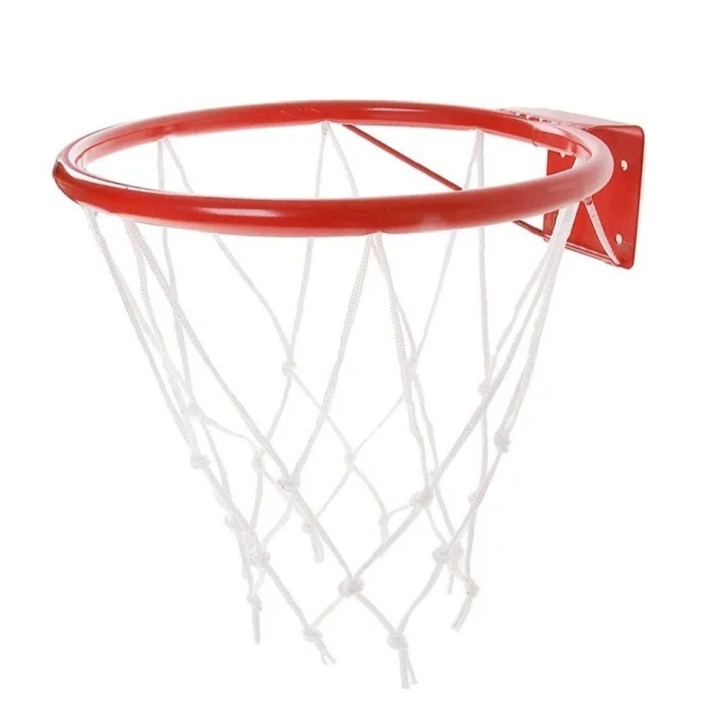 Кольцо баскетбольное с сеткой для улицы и зала. Усиленное.  #1