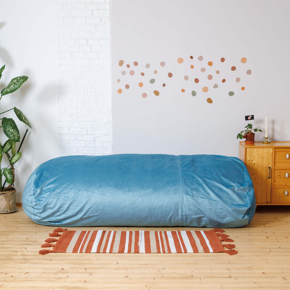 Bubble Bag Чехол для бескаркасной мебели Диван, Велюр натуральный, Размер XXXXL,голубой  #1