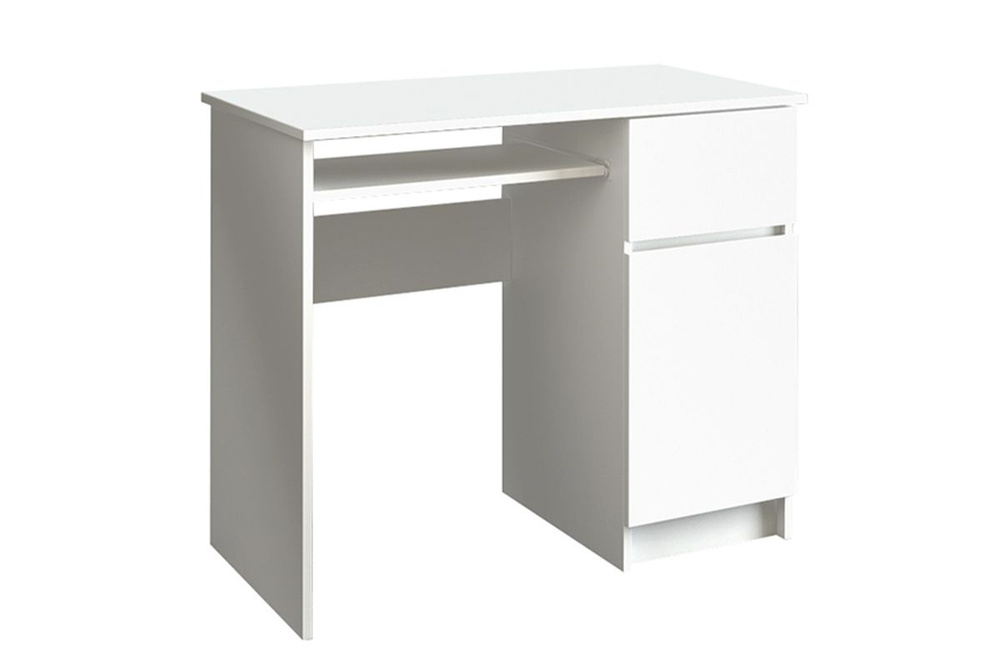 ДСВ Мебель Письменный стол МС Мори МС-1 правый (МП/3) Белый, 90.0х50.0х77.0 см  #1