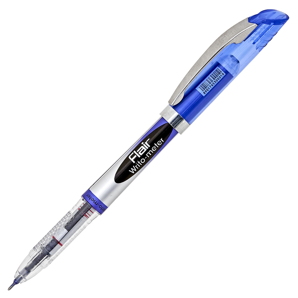 Ручка шариковая FLAIR Writo-Meter, 1 шт., синяя, пишет 10 000 метров #1