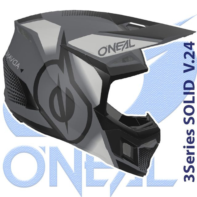 Шлем кроссовый O'NEAL 3Series Vision V.24 XXL(63-64) матовый черный/серый  #1