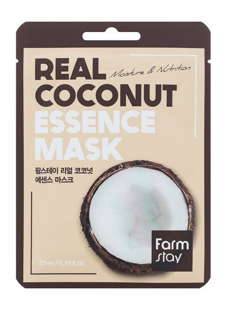 Тканевая маска для лица с экстрактом кокоса Real Coconut Essence Mask, 23 мл  #1