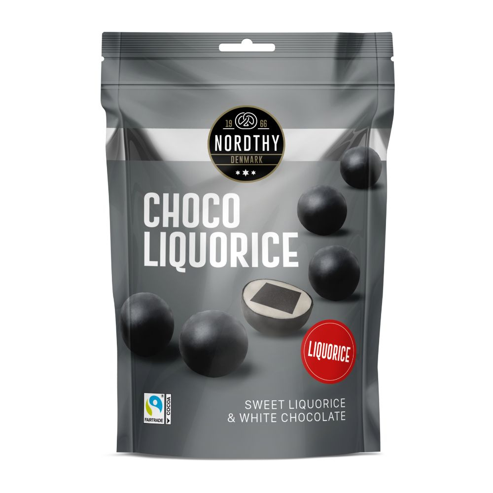 Лакричные шарики Choco Liquorice Белый шоколад покрытый лакрицей 100г  #1