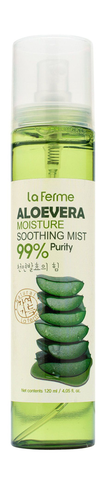 Увлажняющий успокаивающий спрей для лица и тела c экстрактом алоэ La Ferme Aloevera Moisture Soothing #1