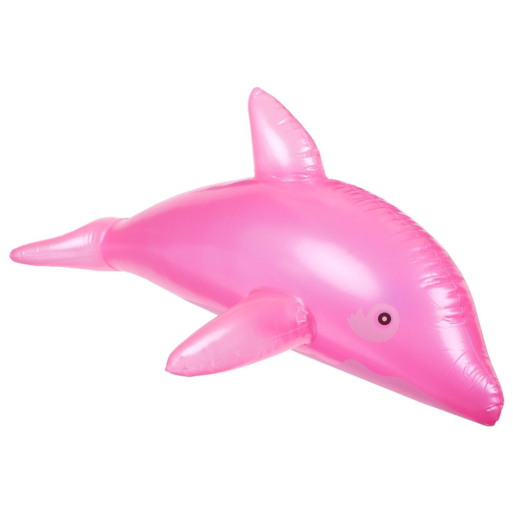 Игрушка надувная "Дельфин", розовый, 55 см, 1 шт #1
