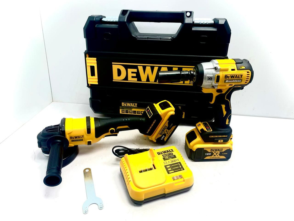 Набор инструмента DeWalt DCD701MD1E (Гайковерт + Болгарка Бесщеточные)  #1