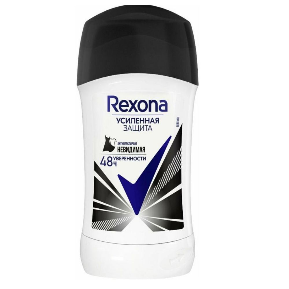 Антиперспирант стик Rexona Невидимый усиленная защита женский 40 мл  #1