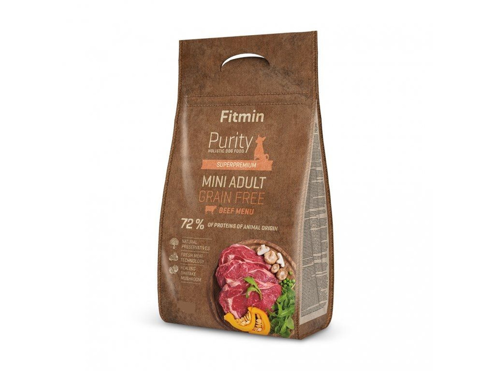 Fitmin Purity Mini Adult Grain Free Small Breeds Beef Menu 800гр. Для взрослых собак малых пород Название #1