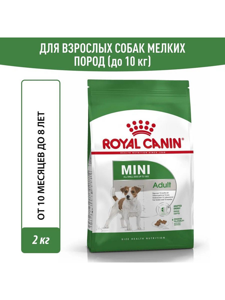 Сухой корм Royal Canin Mini Adult для собак от 10мес, 2кг #1