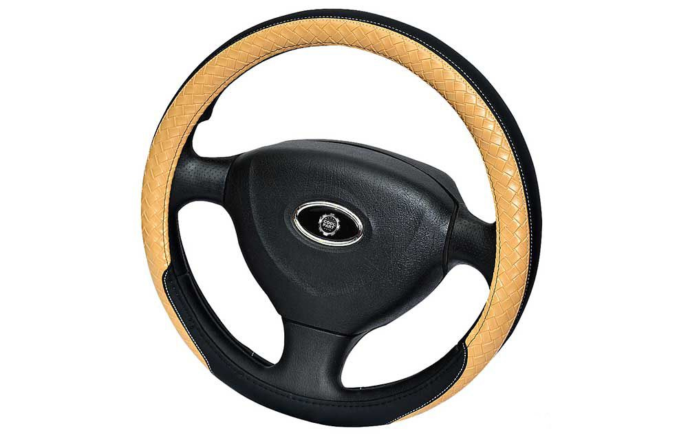 Оплетка, чехол (накидка) на руль Опель Астра (2006 - 2014) хэтчбек 5 дверей / Opel Astra, экокожа, Черный #1