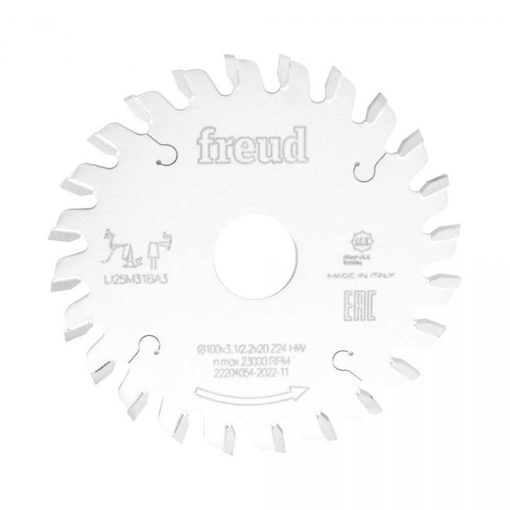 LI25M31BA3 Пила подрезная коническая 100*3,1-4,3/2,2*20 Z 24 FREUD #1