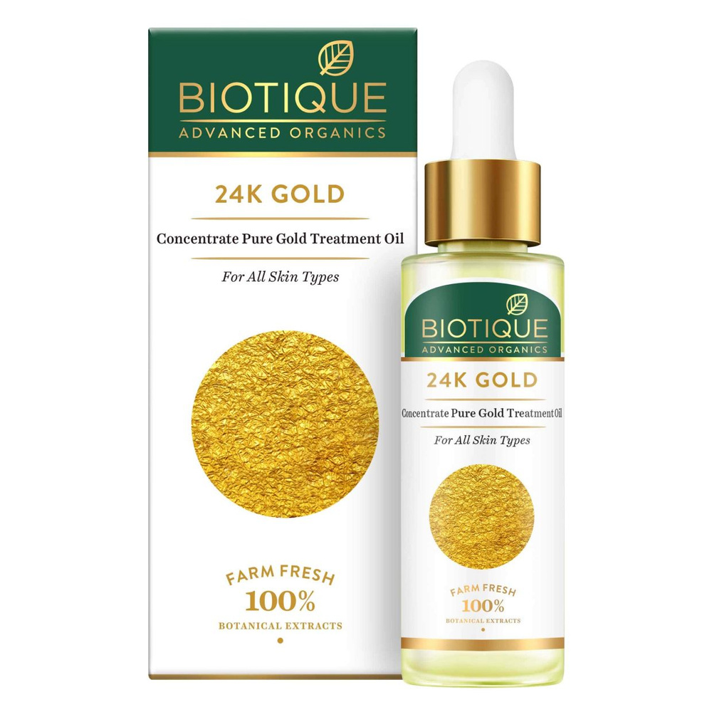 Масло для лица Biotique Advanced Organics с золотом концентрированное (24K Gold), 30 мл  #1