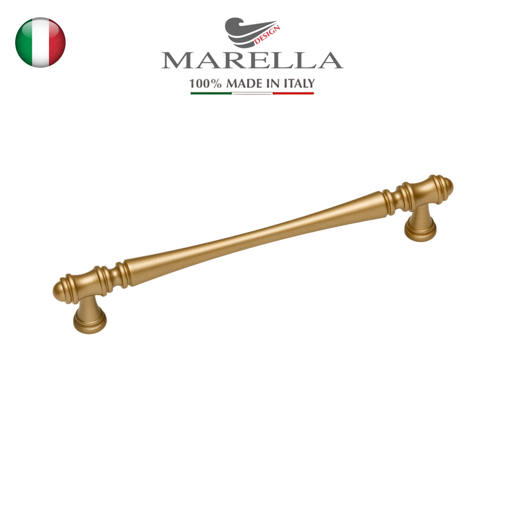 Ручка мебельная Рейлинг / Скоба Marella Columnae Италия Матовое золото 160 мм  #1