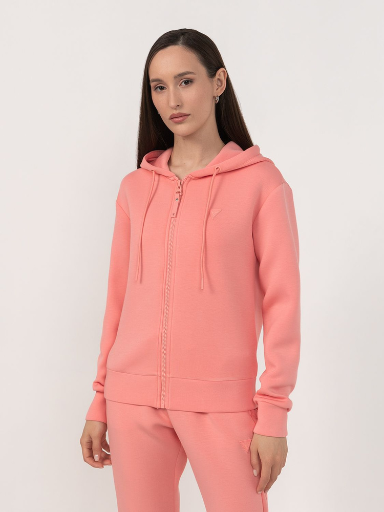 Толстовка GUESS Allie Scuba Hoodie Zip Sweatsh #1