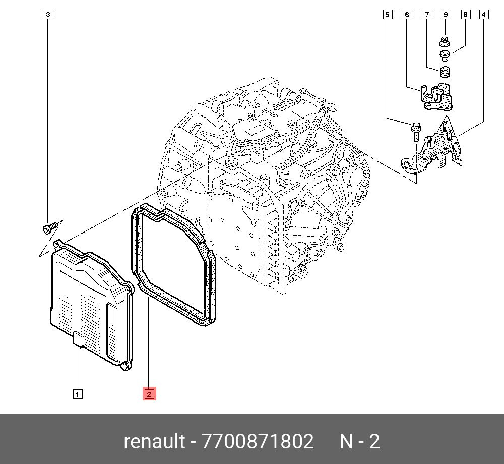 Renault Прокладка двигателя, арт. 7700871802, 1 шт. #1