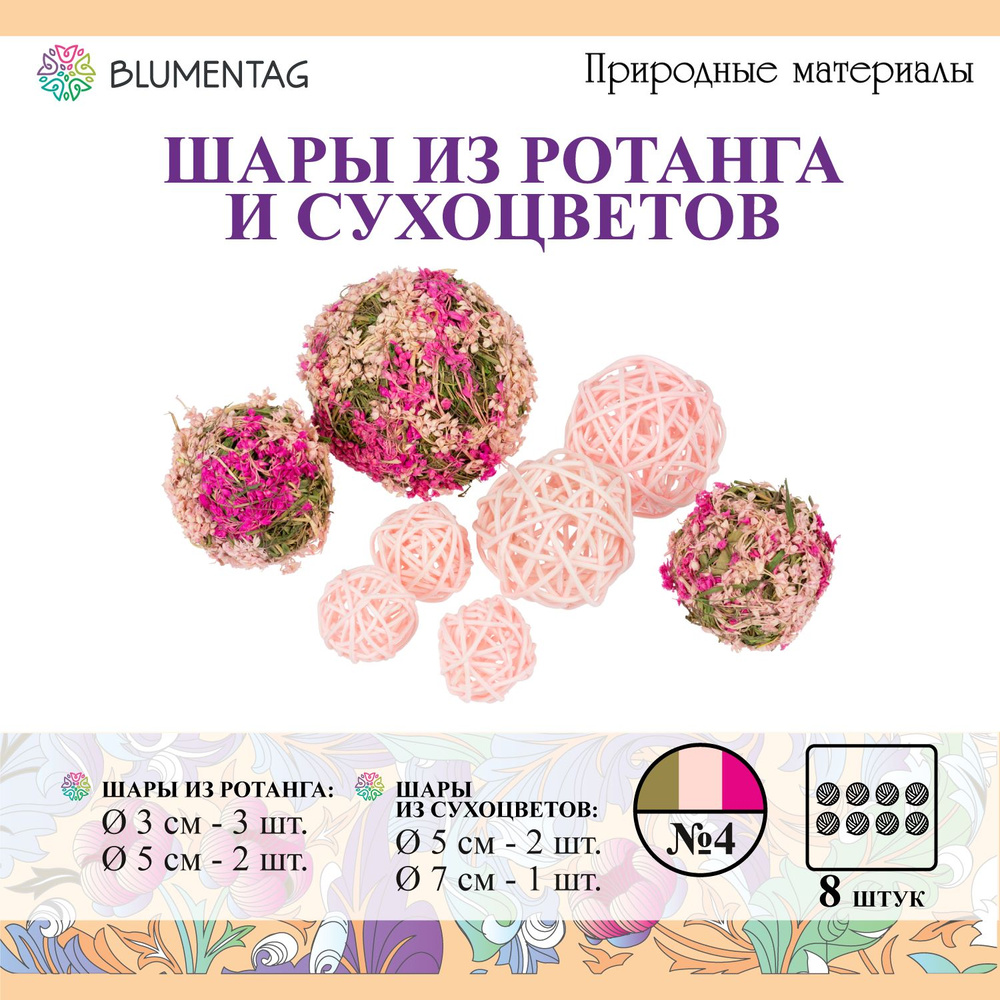 Набор шаров для декора "Blumentag" BRS-1, №4 #1