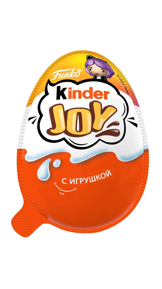 Kinder Шоколадное яйцо Joy Фанко, для девочек, 20 г, 24 шт в коробке  #1
