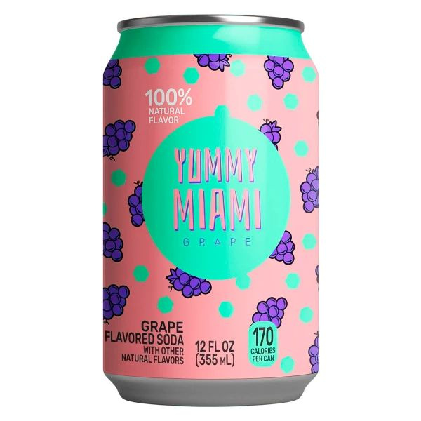 Напиток газированный YUMMY MIAMI Grape 0.355л, США -1 шт. #1