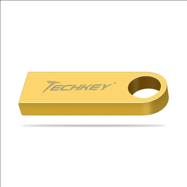 USB-флеш-накопитель TECHKEY водонепроницаемый,Флеш-накопитель (R561-DTSEG-32PE) 32 ГБ, золотой  #1