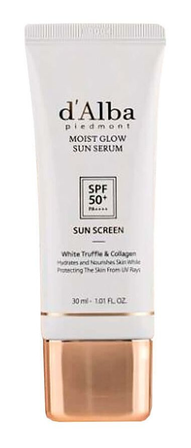 D'ALBA Солнцезащитная сыворотка с трюфелем Moist Glow Sun Serum White Truffle&Collagen Sun Screen SPF50+ #1