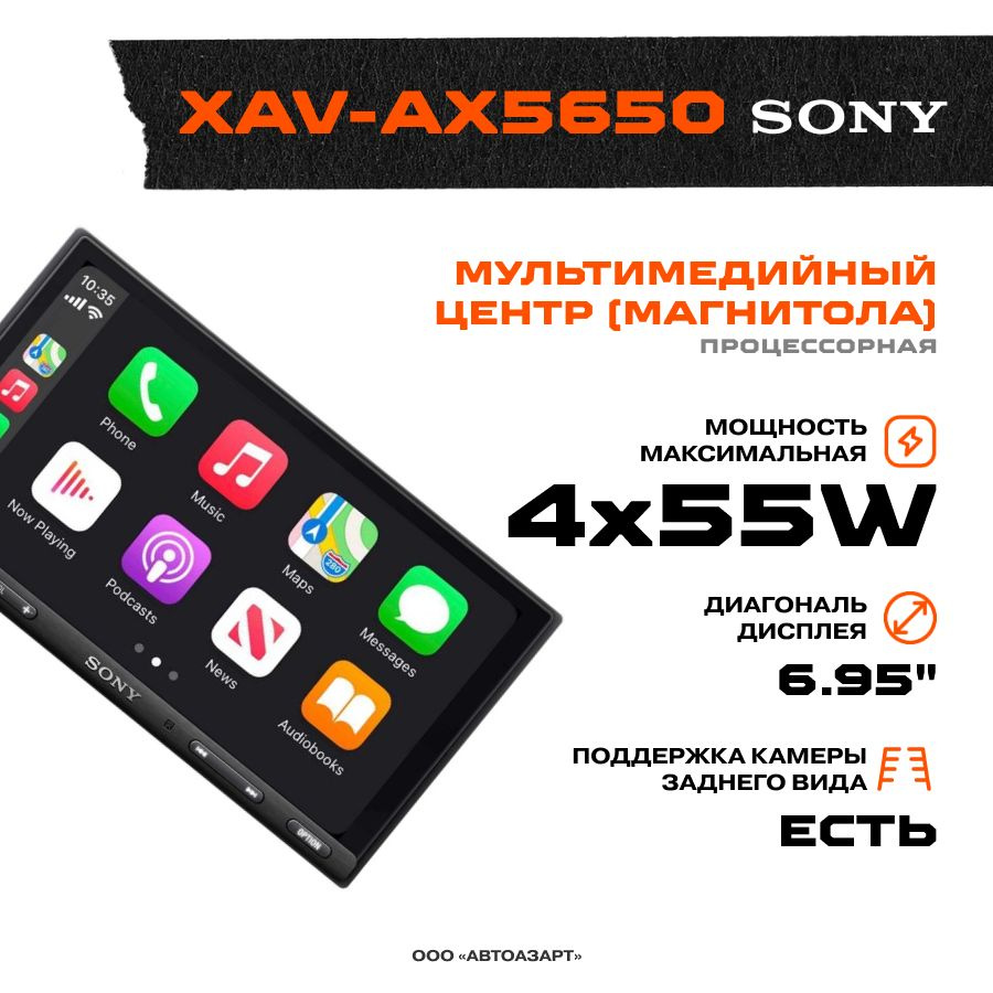 Автомагнитола Мультимедиа Sony XAV-AX5650 2Din #1