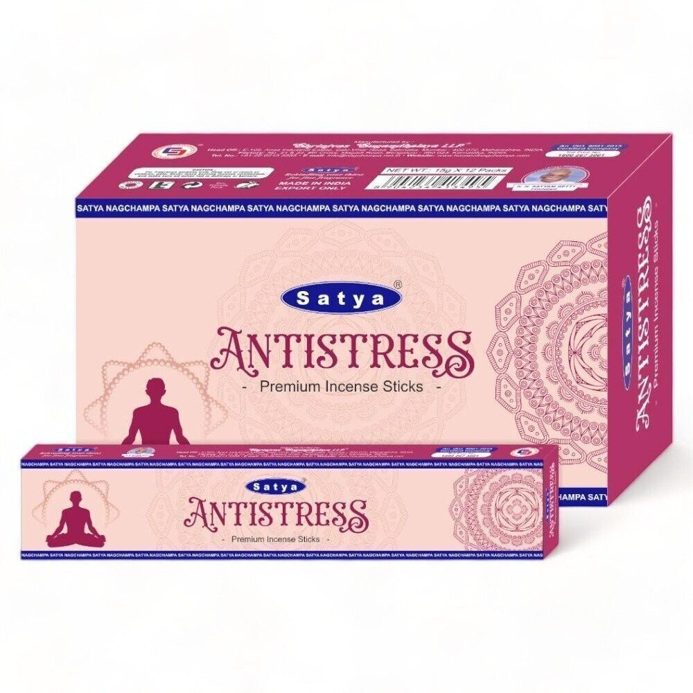 Благовония Anti- Stress (Антистресс) Ароматические индийские палочки для дома, йоги и медитации, Satya #1
