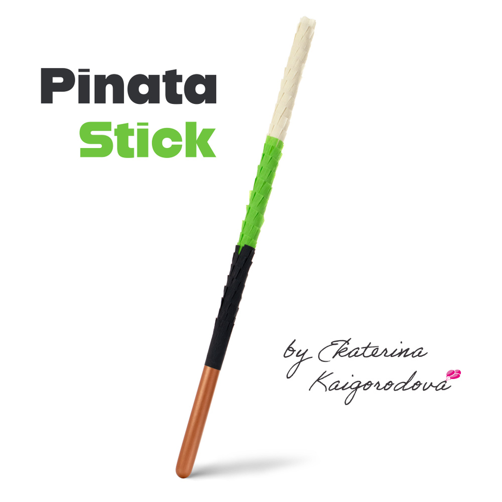 Бита для пиньяты, 60 см / Pinata stick by Ekaterina Kaigorodova / Палка для пиньяты от Екатерины Кайгородовой #1