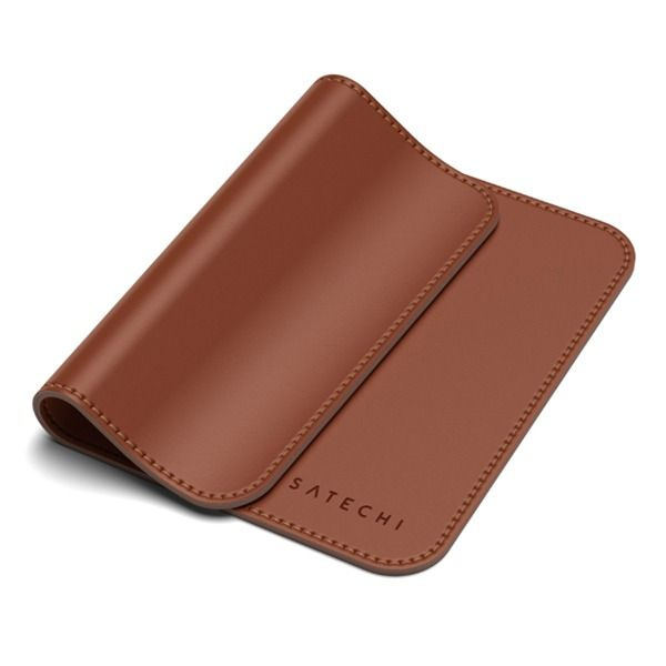 Satechi Коврик для мыши Eco-Leather Mouse Pad Blue синий ST-ELMPB, M, коричневый  #1