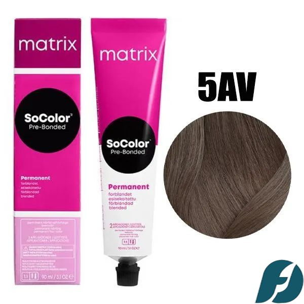 Matrix SOCOLOR 5AV Крем-краска стойкая для волос Cветлый шатен пепельно-перламутровый , 90мл.  #1