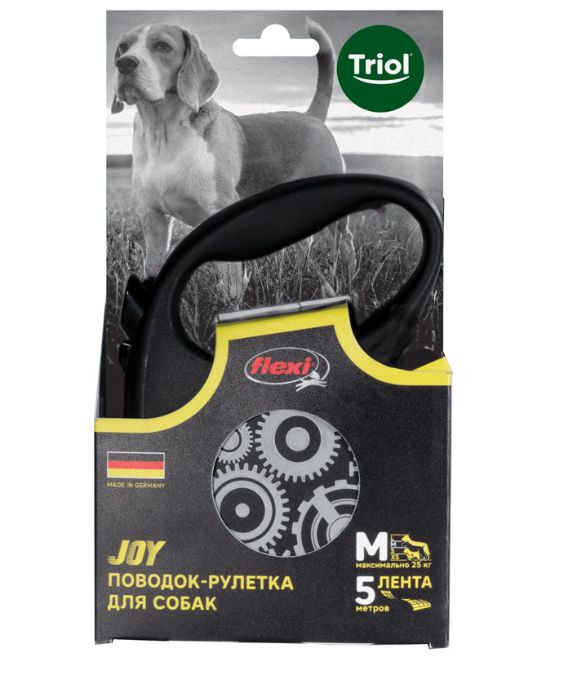 Поводок-рулетка для собак Flexi Joy Motor M 5м до 25кг, лента #1