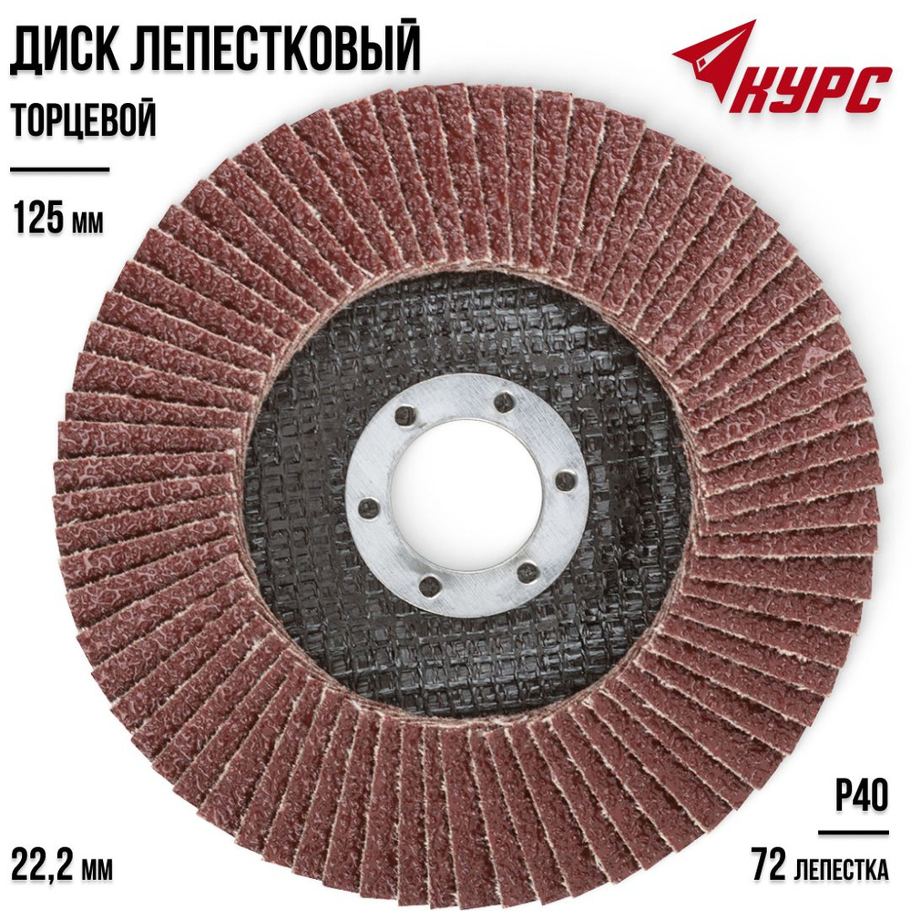 Курс Круг лепестковый торцевой 125 x 10 x 22.2; 72  зуб.; P40 #1