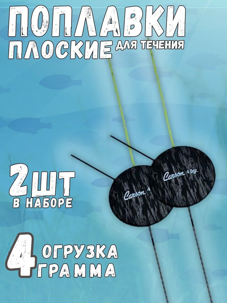 Поплавок плоский для рыбалки на течении / набор 2 шт #1