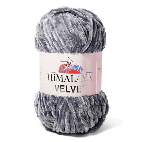 Пряжа плюшевая HiMALAYA VELVET (Гималаи Вельвет) 90020 Серый #1