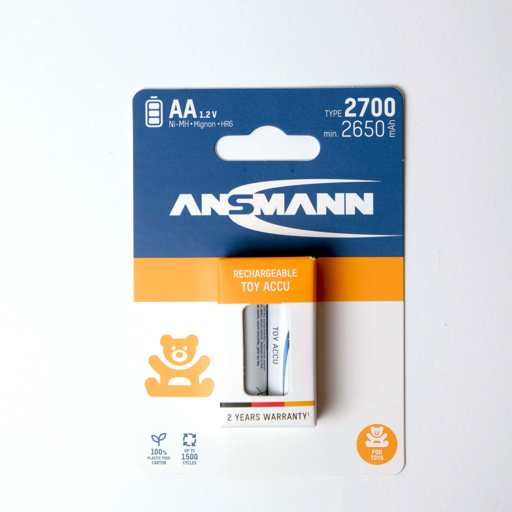 ANSMANN Аккумуляторная батарейка AA, 1,2 В, 2700 мАч, 2 шт #1