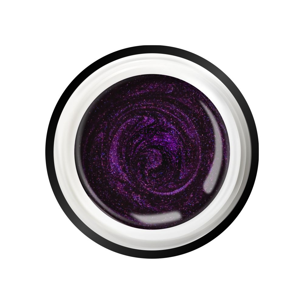 Гель-краска для ногтей с шиммером, с липким слоем GO-83 Violet Night, 5 мл  #1